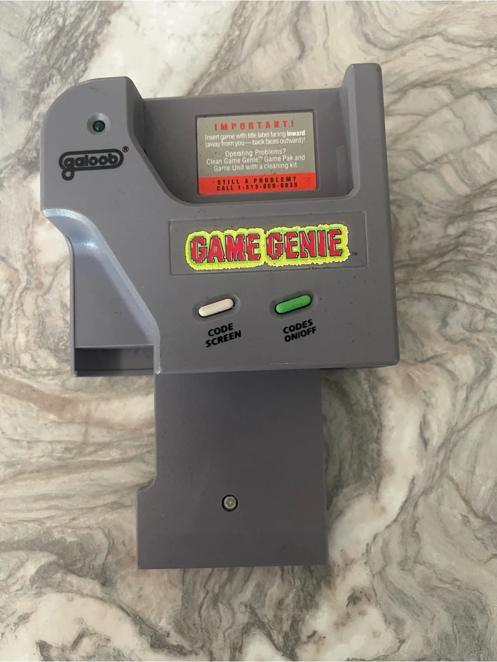 Game Genie Video Game Enhancer - Gray